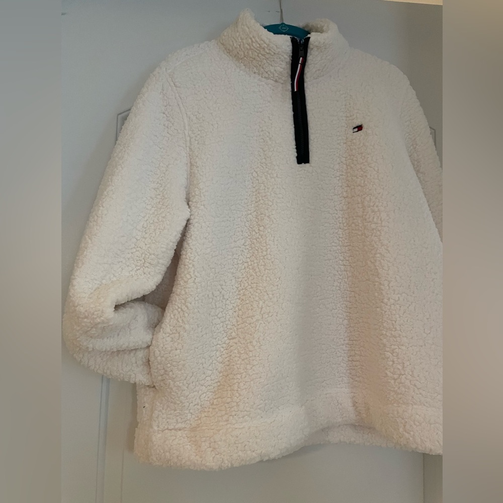 Women's 1/4-Zip Sherpa Logo Pullover - Picture 3 of 4